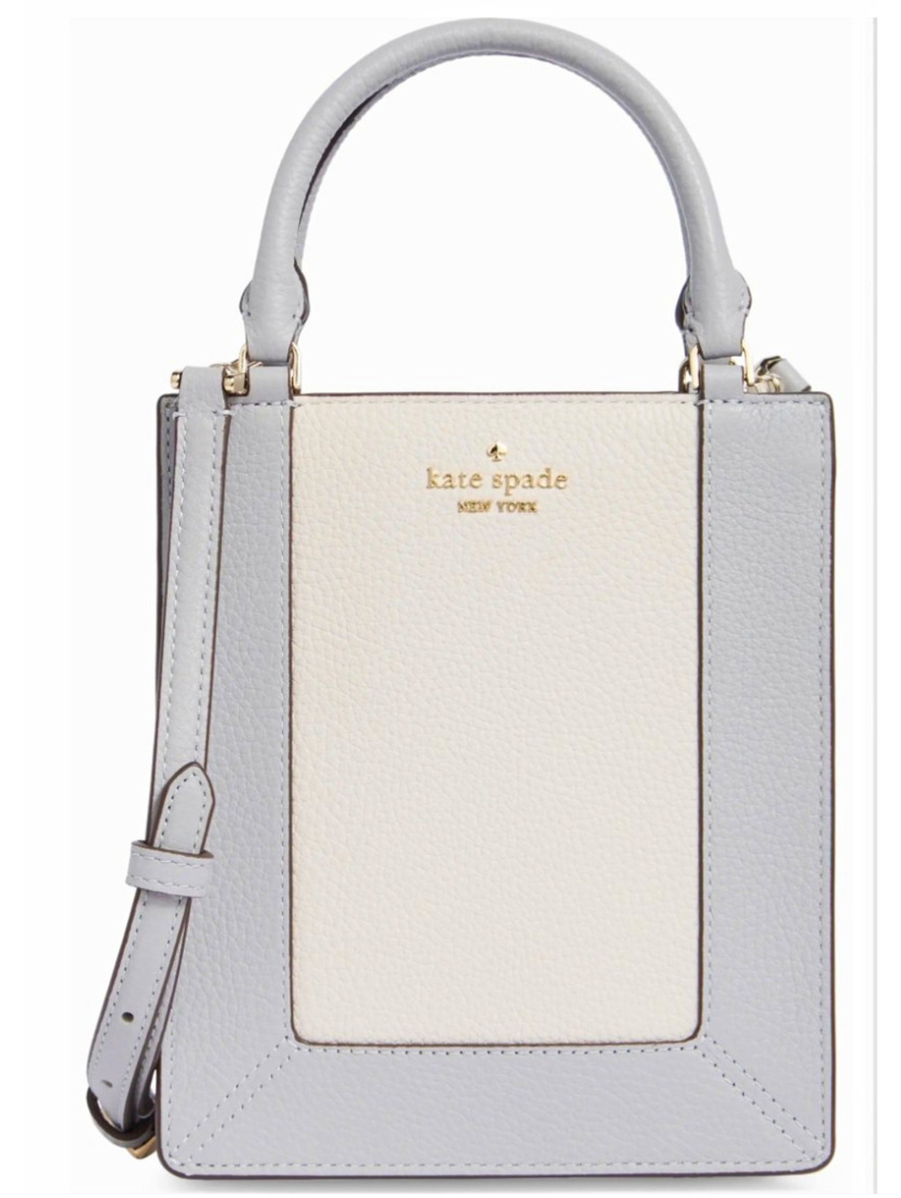 Nwt Kate Spade New York Lena colorblocked pebbled leather mini tote bag [COPY]